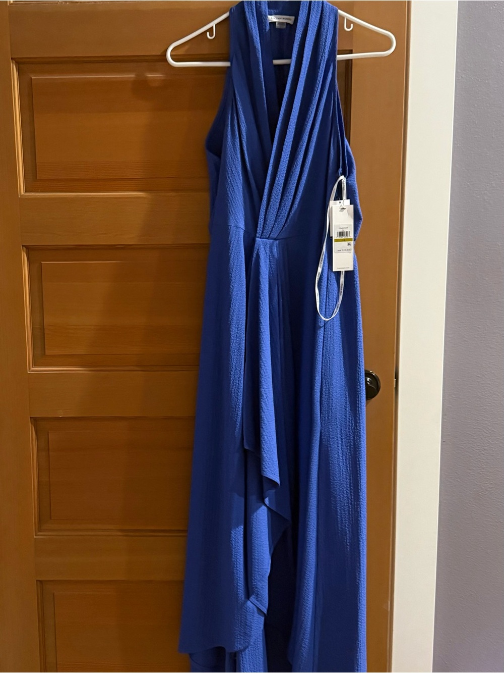 Calvin Klein Royal Blue High-Low Dress